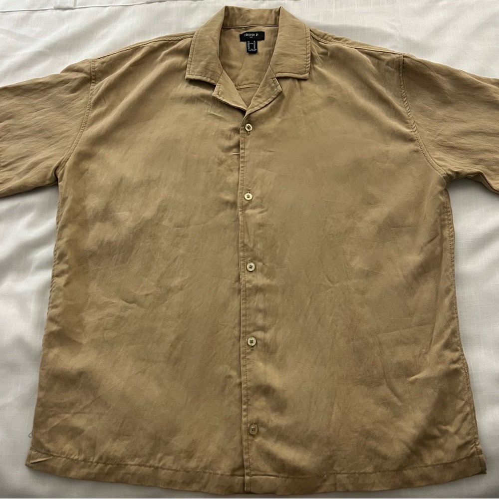 Forever 21 Beige Corduroy Shirt